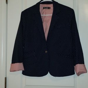 Ny&Co Blue/White Polka Dot Blazer